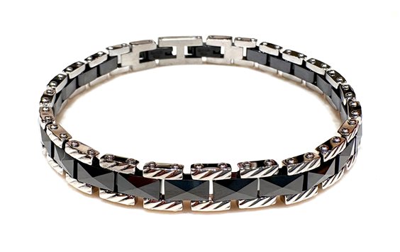 Armband Zancan Herr Hi Teck in Stahl Ceramica EHB351 - EHB351